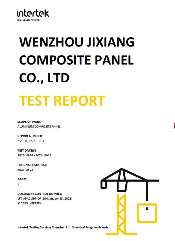A FR （fire Resistant ) ACP Test Report EN